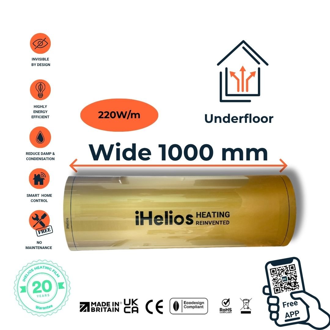 Underfloor Electric Heating Film 1000mm / per m - iHelios