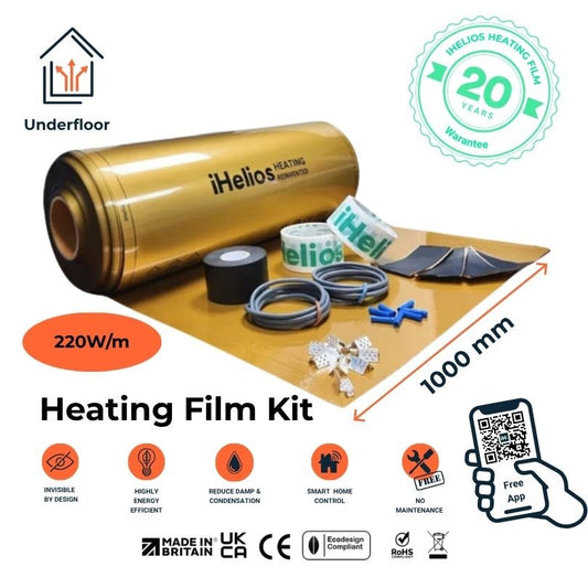 Underfloor Infrared Electric Heating Film Kit 1000 mm - iHelios